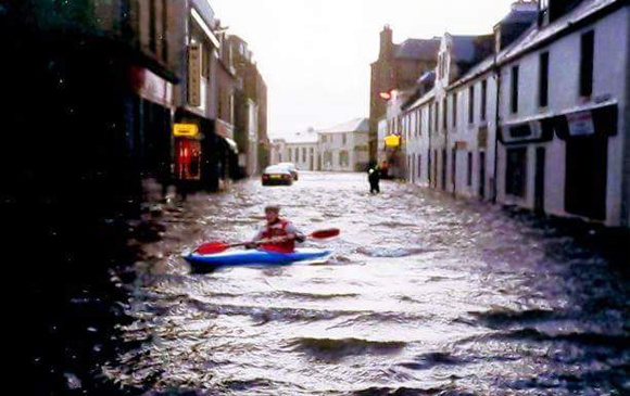 bath street largs flooded